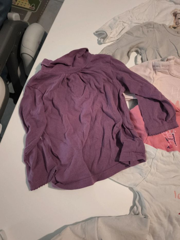 Lot Tshirt manche longue et sous pull 6 mois fille - photo numéro 7