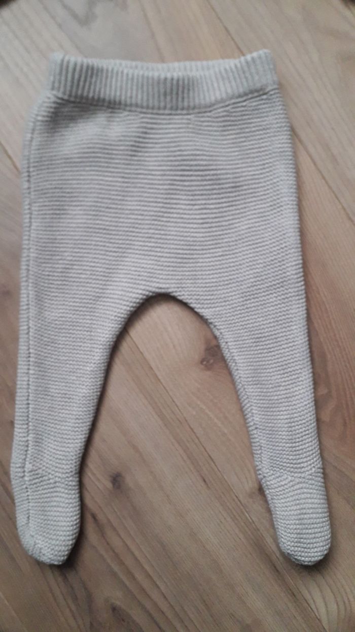 Ensemble naissance 3 pièces en point mousse - beige chiné - 1 Mois - photo numéro 2