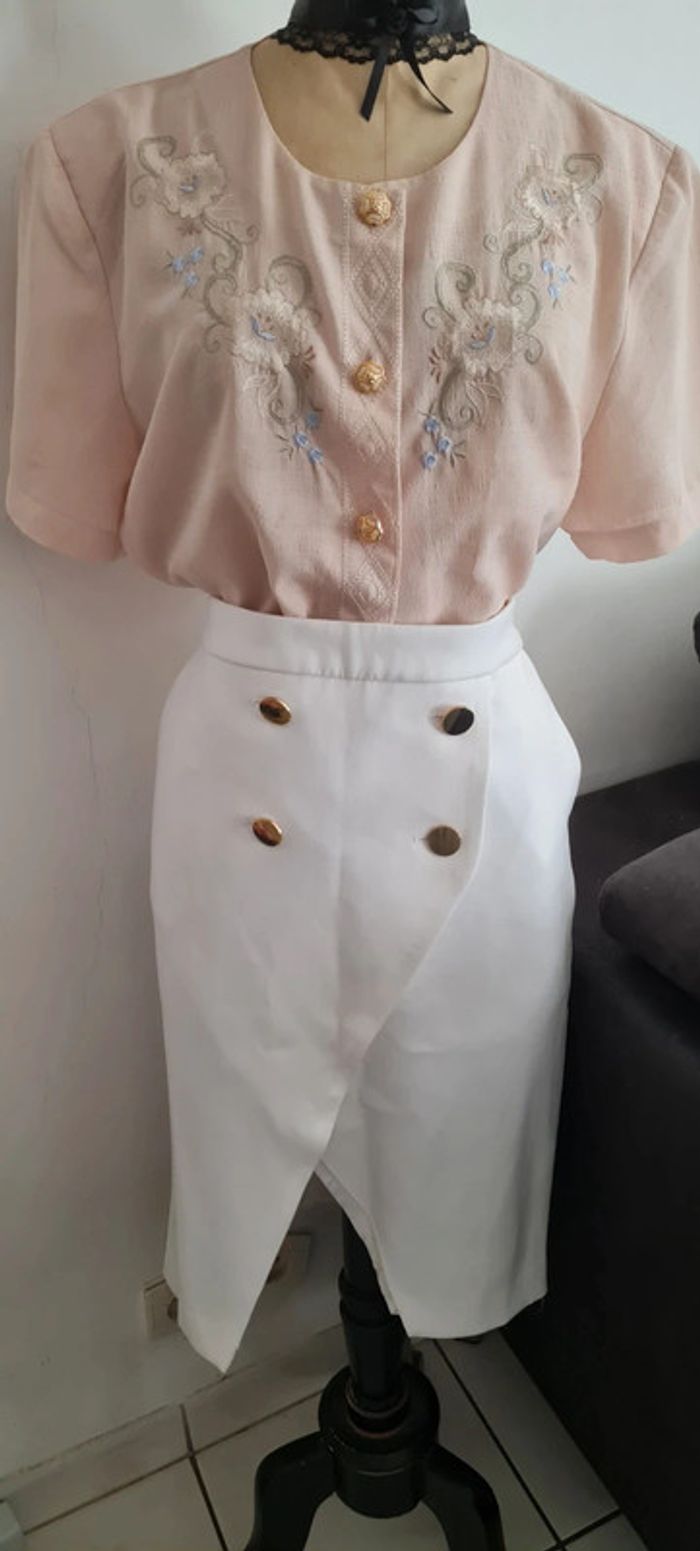 Jupe falda zara taille haute