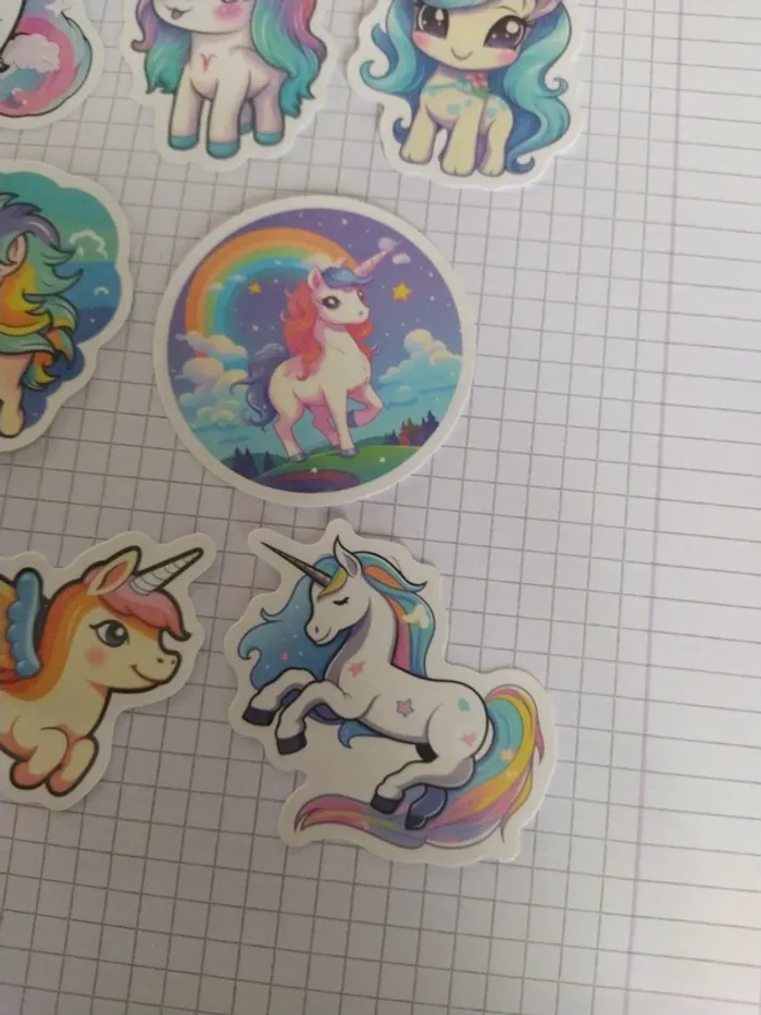 Lot d'autocollants licorne (lot E) - photo numéro 4