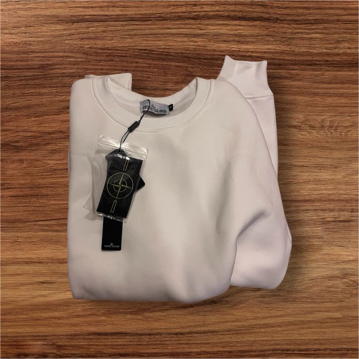 Pull stone island neuf blanc