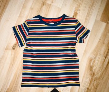 T shirt raye multi color neuf