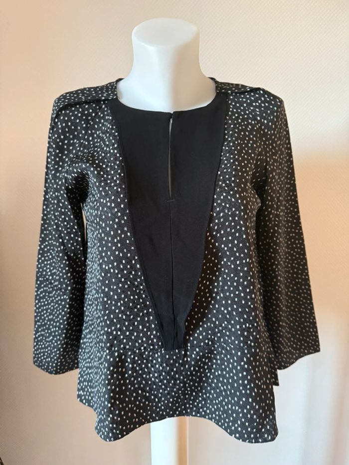 Blouse Sandro noir et blanc neuf taille 36