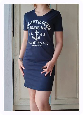 Tunique bleu marine légère été