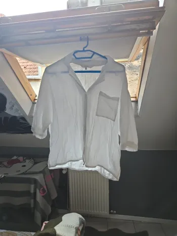 Chemise blanche imitation lin