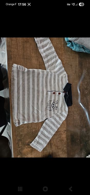 Lot de 2 t shirts manches longues 18 mois