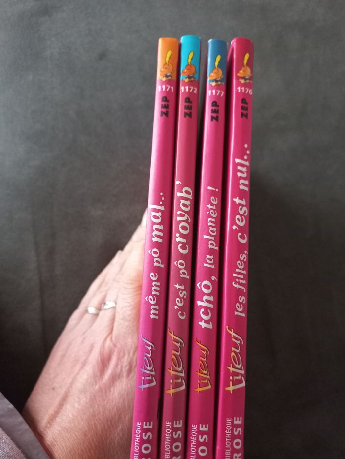Lot 4 livres bibliotheque rose titeuf enfant - photo numéro 3