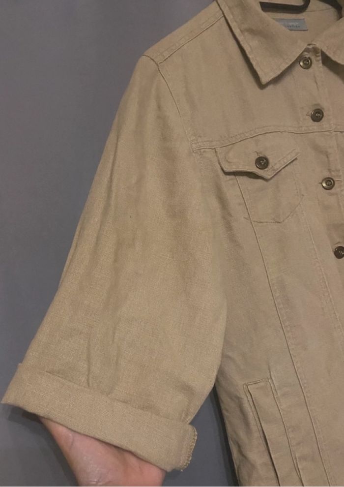 Veste en lin beige »Pure&Simple »manches 3/4 - photo numéro 3
