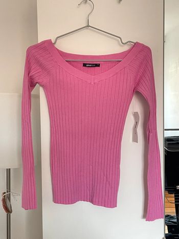 Teeshirt maille rose vintage