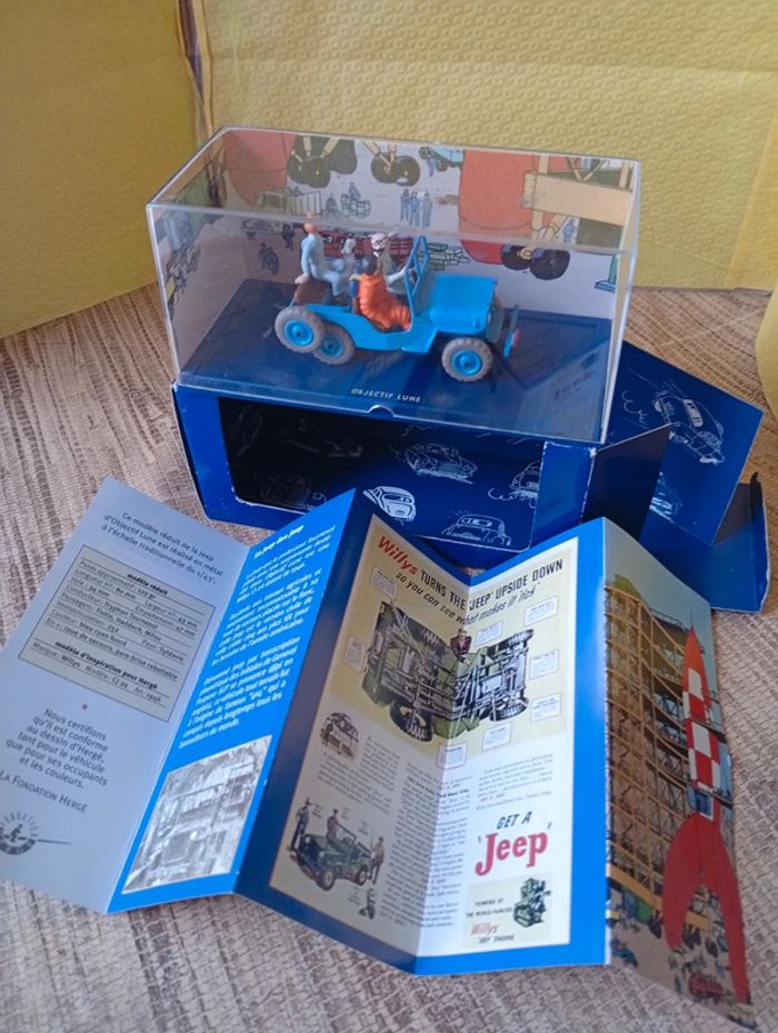 En voiture Tintin objectif Lune Hergé moulinsart 2001 - photo numéro 2