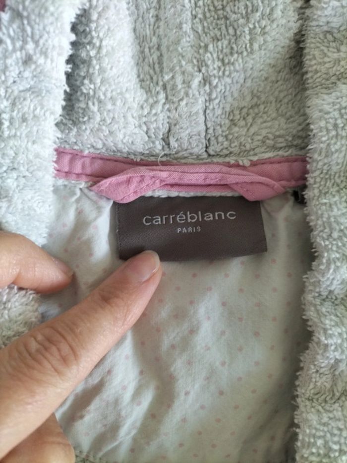 Peignoir sortie de bain 2ans carré blanc - photo numéro 4