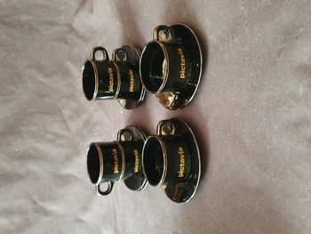 Rare lot 6 tasses et soucoupes noires Pictavia Arcoroc