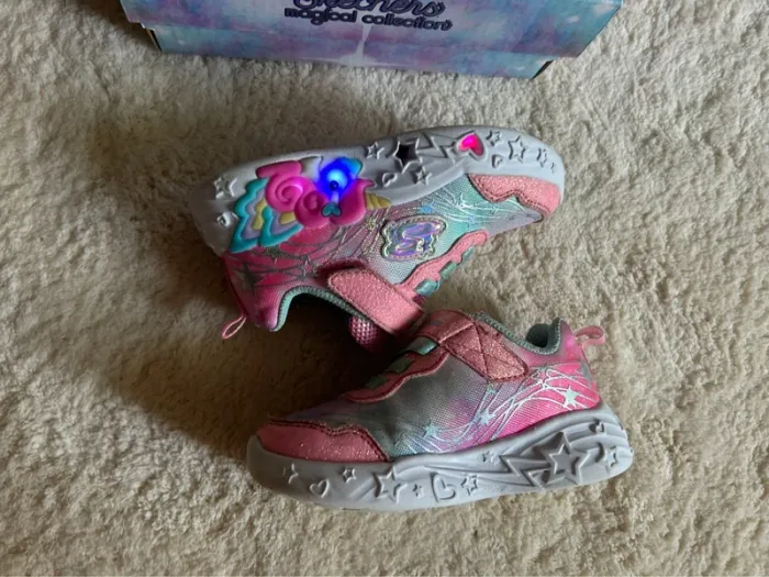 Baskets lumineuses licorne Sketchers fille 23 Tbe - photo numéro 5
