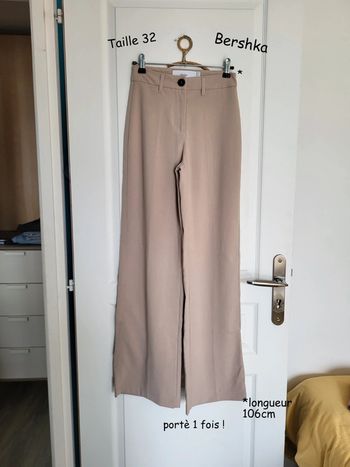 Pantalon taille haute large évasé Bershka taille 32