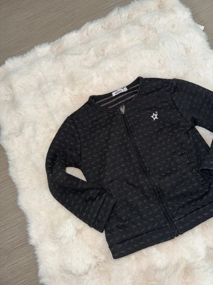 Gilet zip gemo noir et argenté 5 ans - photo numéro 2