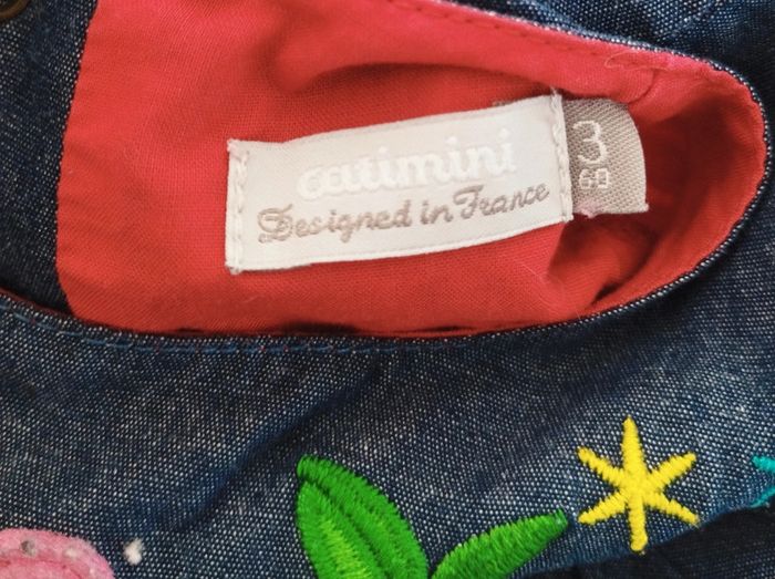 Superbe robe fille manches longues doublée taille 3 mois Catimini - photo numéro 4