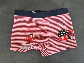 maillot baleie ligné rouge 12 mois
