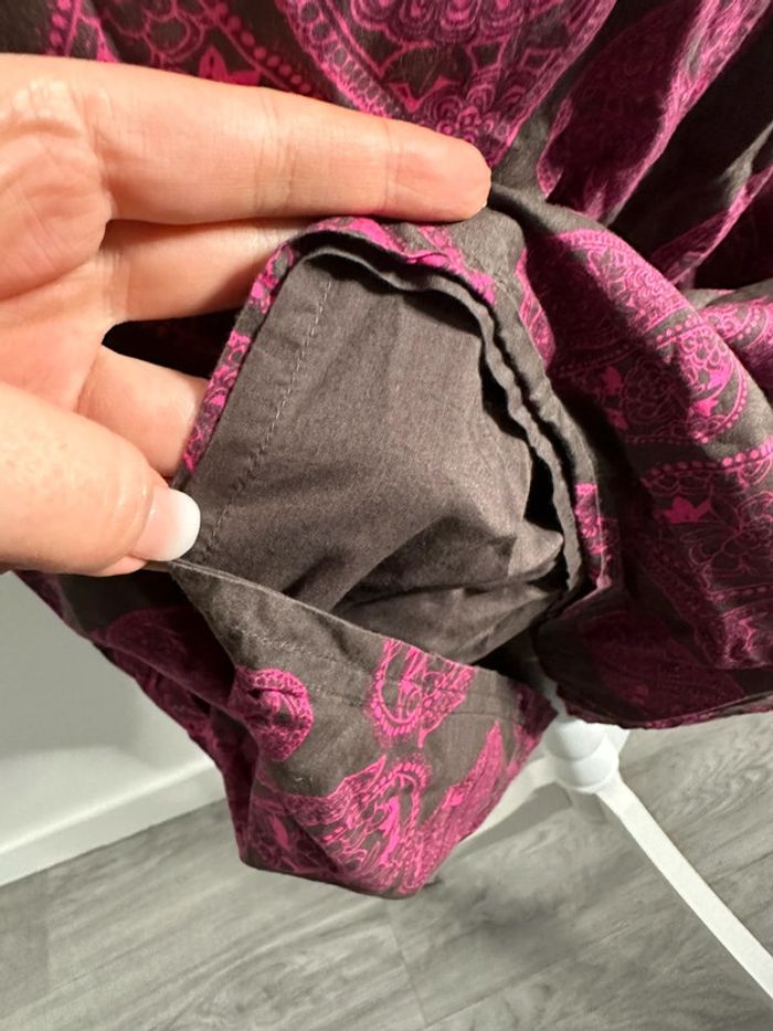 Robe à fleurs rose et marron Esprit T40 - photo numéro 6