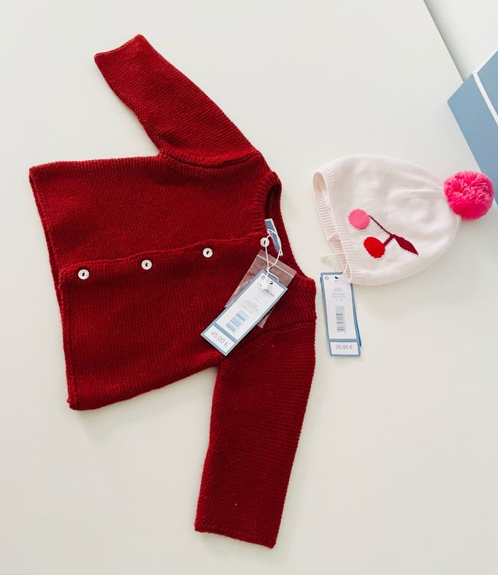 Veste / cardigan et bonnet Jacadi - photo numéro 3