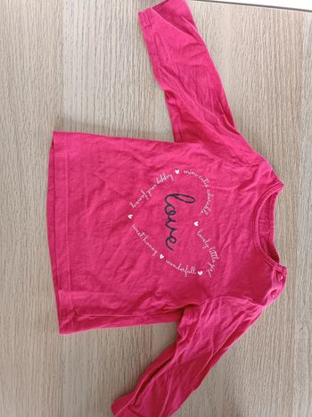T shirt rose manches longues