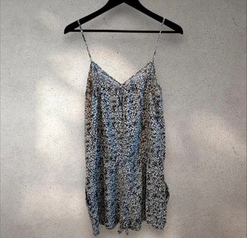 Combi-short fluide imprimée fines bretelles taille L