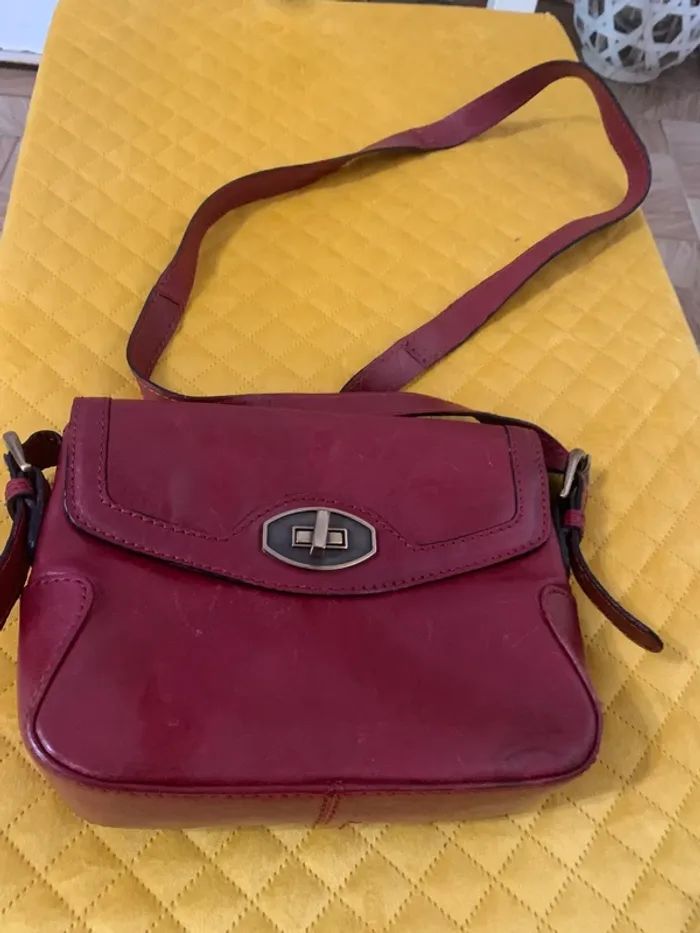 Sac à main Muska cuir bordeaux
