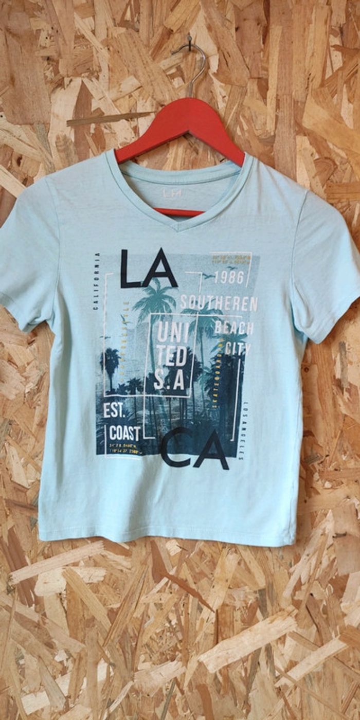 T shirt bleu clair - photo numéro 2