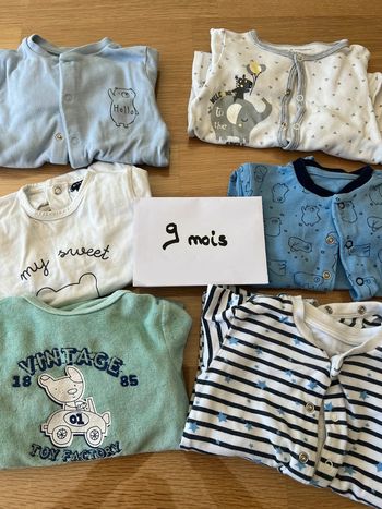 Lot de 6 pyjamas 9 mois