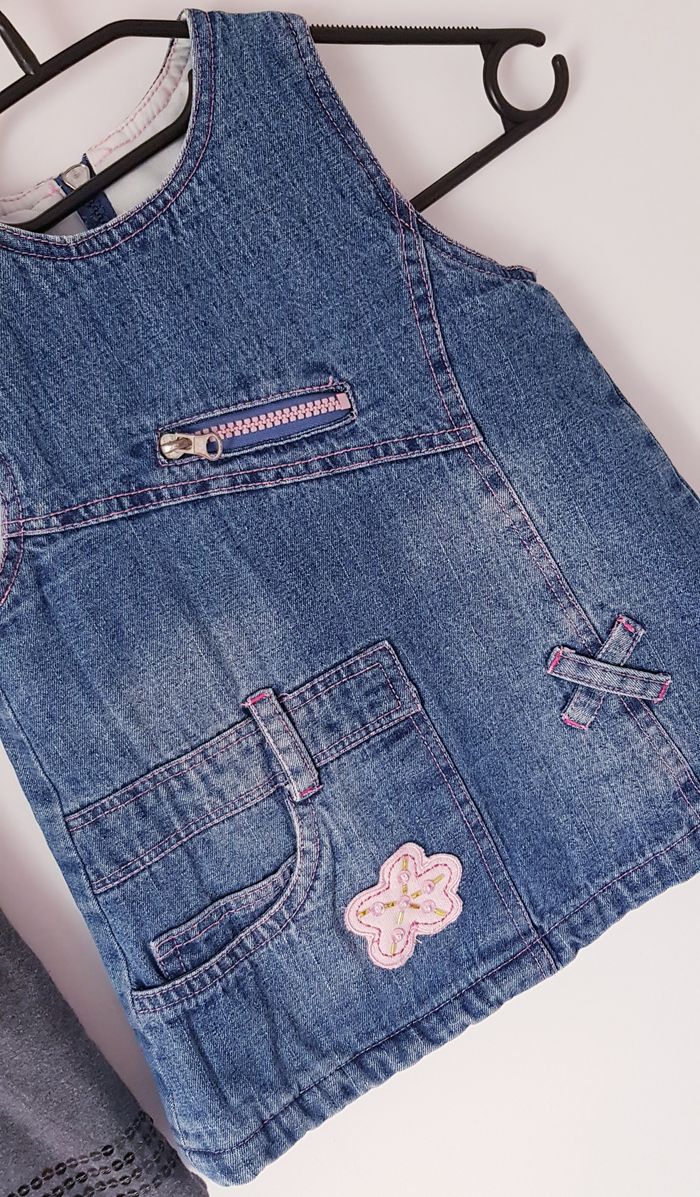 🌸 Robe en jean hiver sans manches - 18 mois 🌸 - photo numéro 2