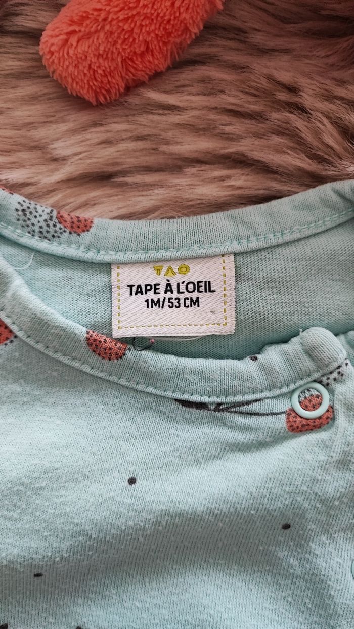Pyjama turquoise tape à l'oeil 1 mois - photo numéro 5