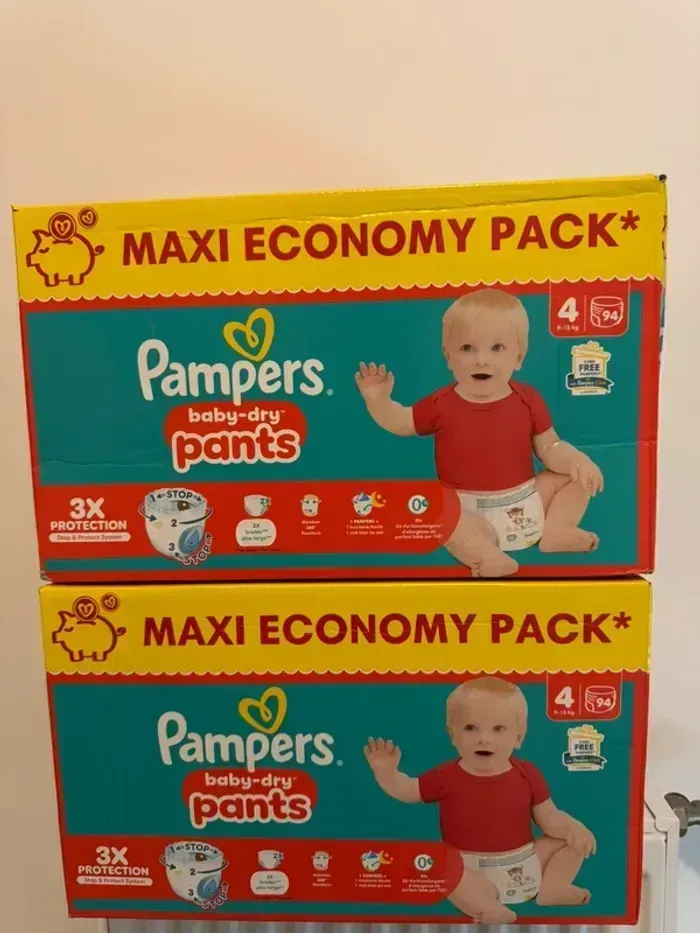 lot 2 cartons pampers pants taille 4