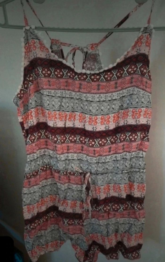 Combinaison short été  Lilie rose