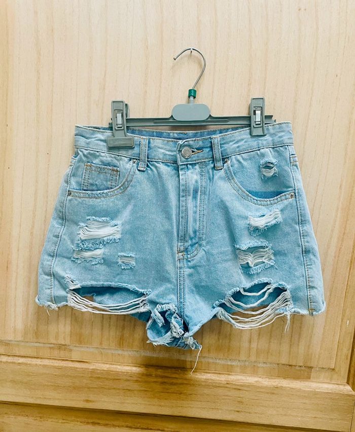 Short en jean déchiré taille haute - Shein - Taille S - photo numéro 7