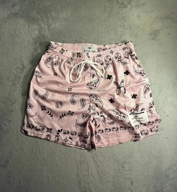 Short en mesh motif bandana rose Ryoko Rain California Style – Taille L