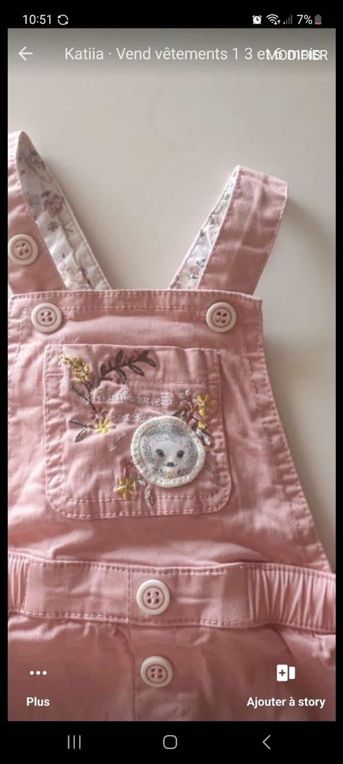 Robe Salopette fille 6 mois - photo numéro 4