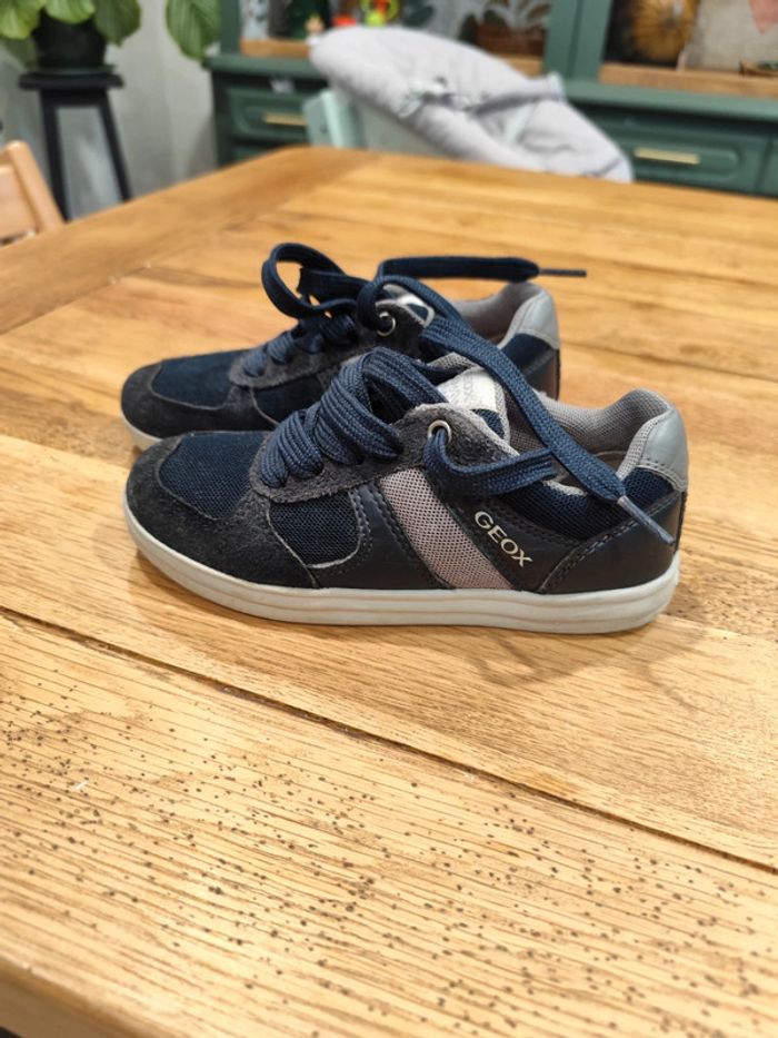 Basket à lacets respirantes Geox 28 bleu marine - photo numéro 3