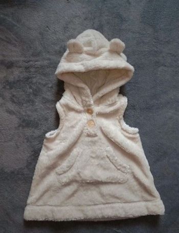 Sweat à capuche 0/3 mois sans manches