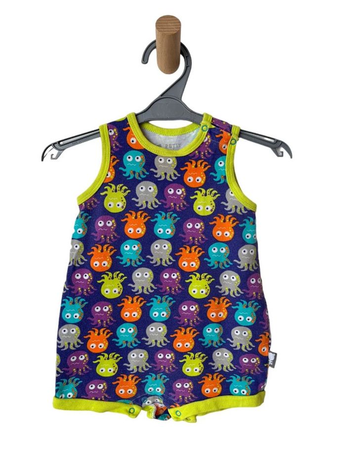 Pyjashort / combishort multicolore (pieuvres) - Petit Beguin 6 mois (68cm)