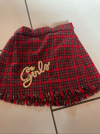 Jupe portefeuille écossaise vintage benetton