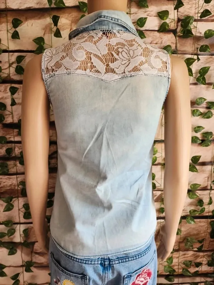 🌸Blouse jeans Dentelle Megazzer Taille 36🌸 - photo numéro 5