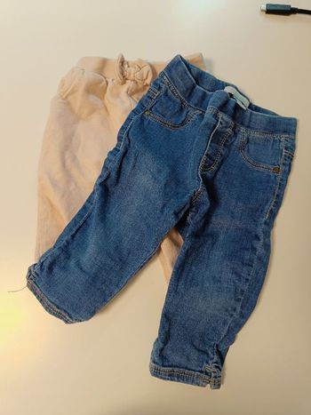 Lot 2 pantalons 12 mois
