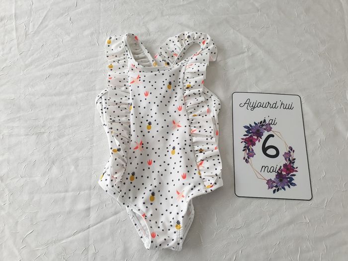 Maillot de bain ananas oiseaux froufrous