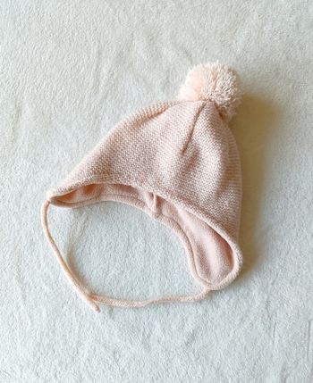 Bonnet a pompon rose
