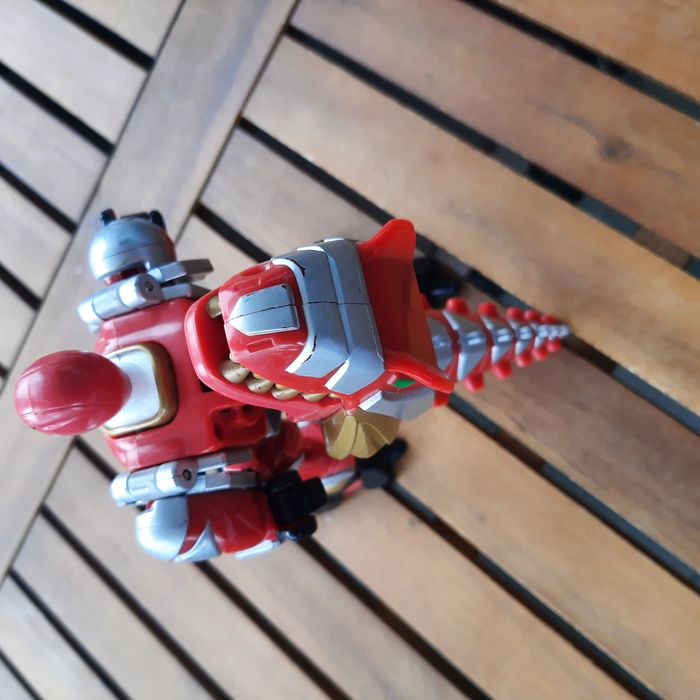 Figurine Power Rangers Dino Thunder – Red Ranger + queue Tyranno Drill - photo numéro 3