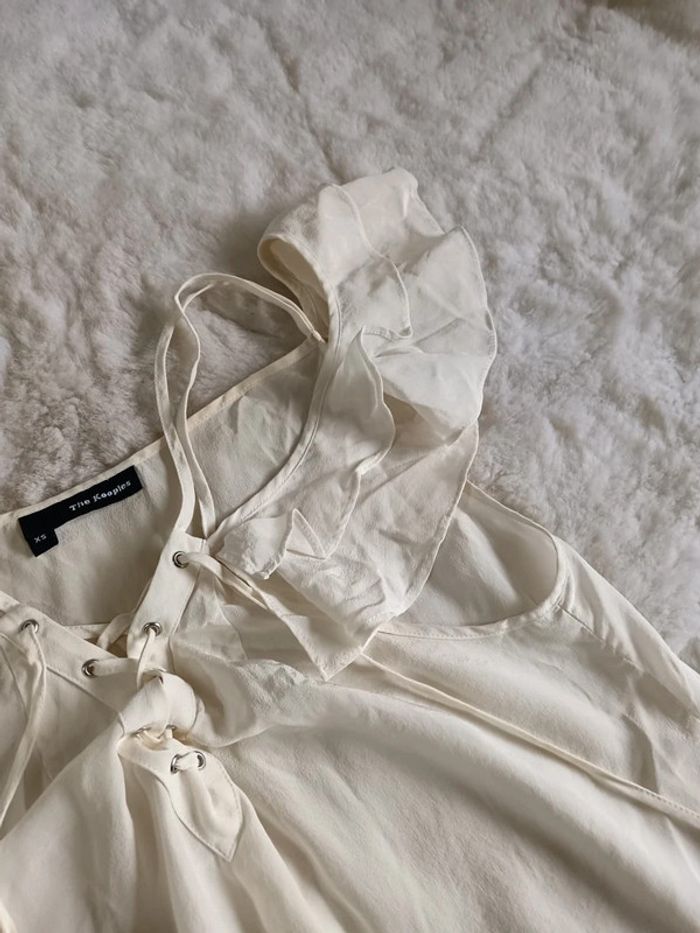 Haut fluide à volants crème The Kooples taille 34 - photo numéro 5