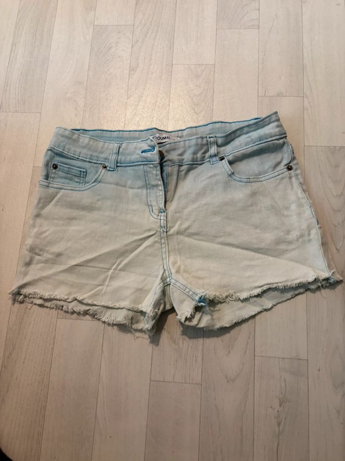 Short toumai 38 bleu clair effet destroy en bas très bon état