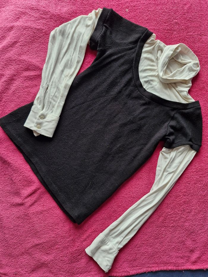 Superbe pull bi-matière ultraconfort - photo numéro 2