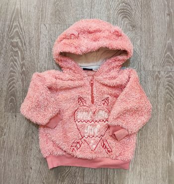 Sweat polaire zippé à capuche bébé filles 12 mois