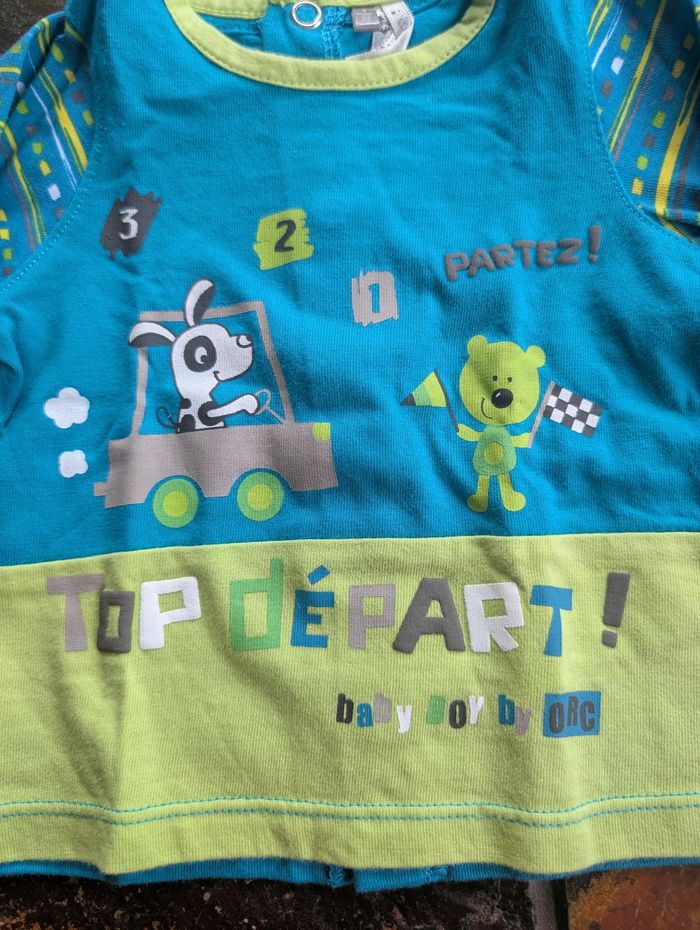 T-shirt manches longues bébé garçon 1 mois - photo numéro 3