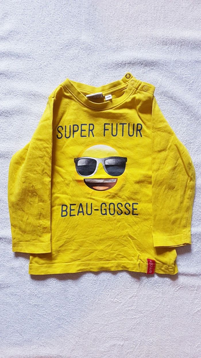 T-shirt emoji 24 mois
